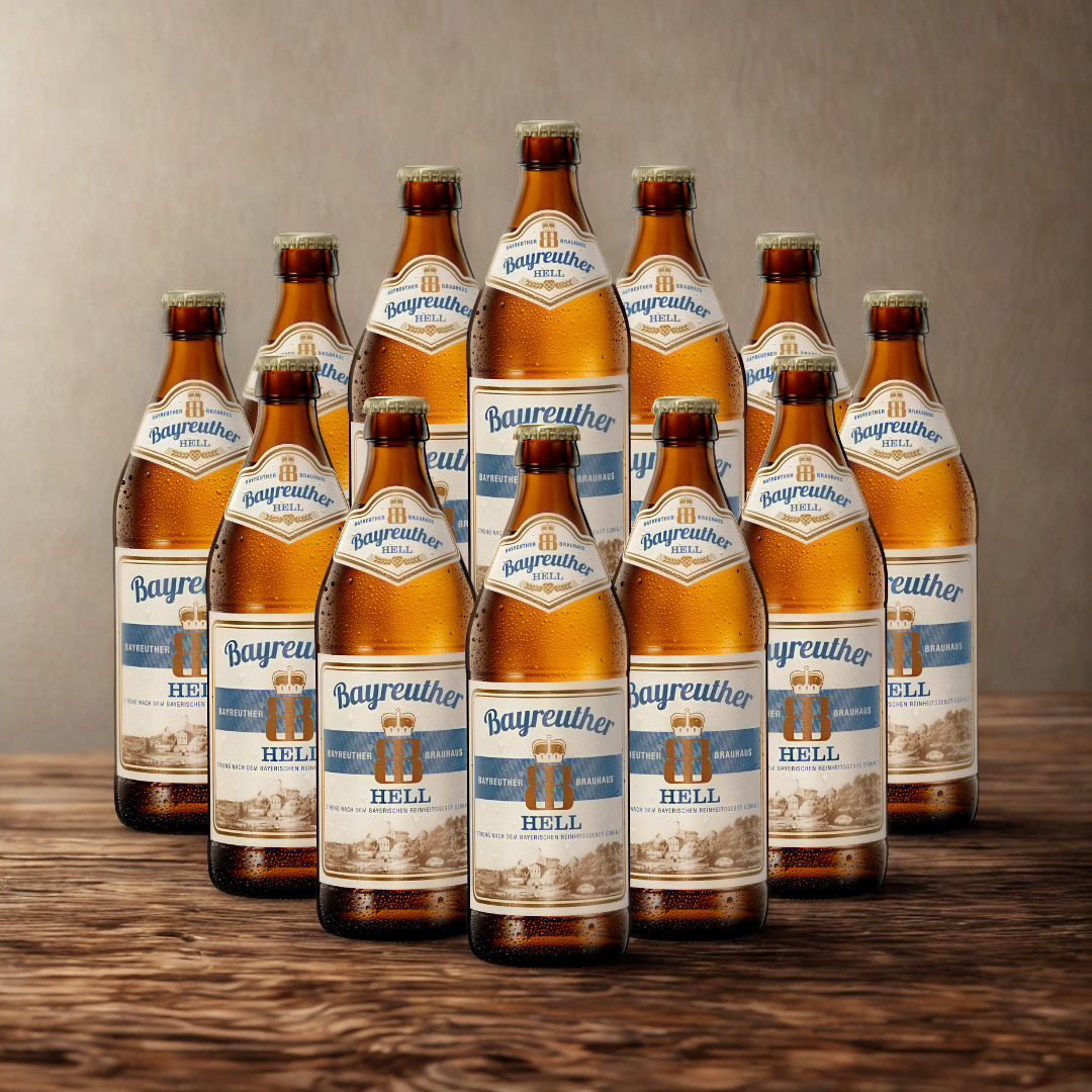 Bayreuther German Helles 500ml Bottles 4.9% ABV (Multipack)