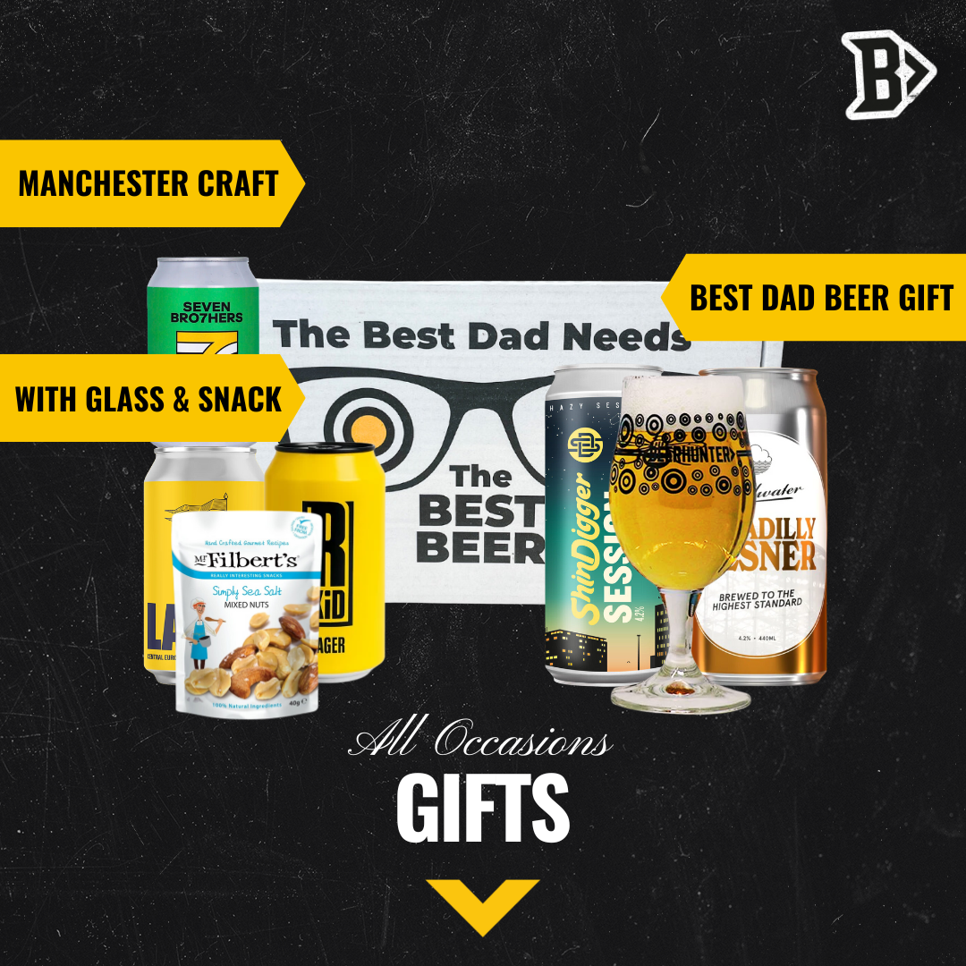 Manchester Craft Beer 'Best Dad' 5 Can Gift Pack with Glass