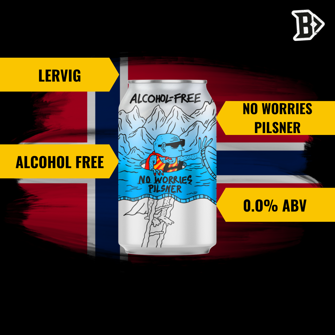 Lervig NO WORRIES PILS British Alcohol Free Pilsner 330ml Cans – ABV 0.0% (Multipack)