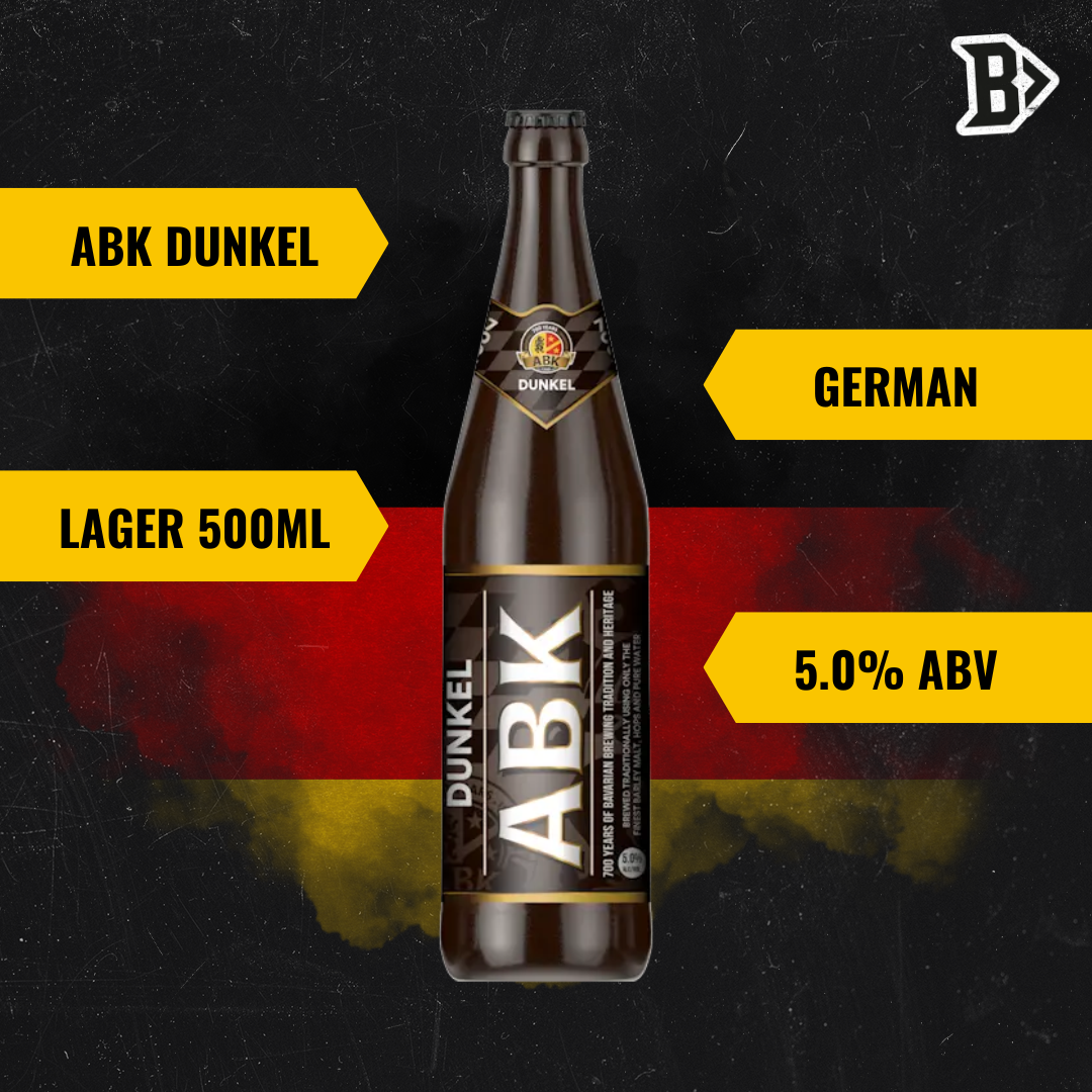 ABK Dunkel German Lager 500ml Bottles - 5.0% ABV (12 Pack) - BEERHUNTER