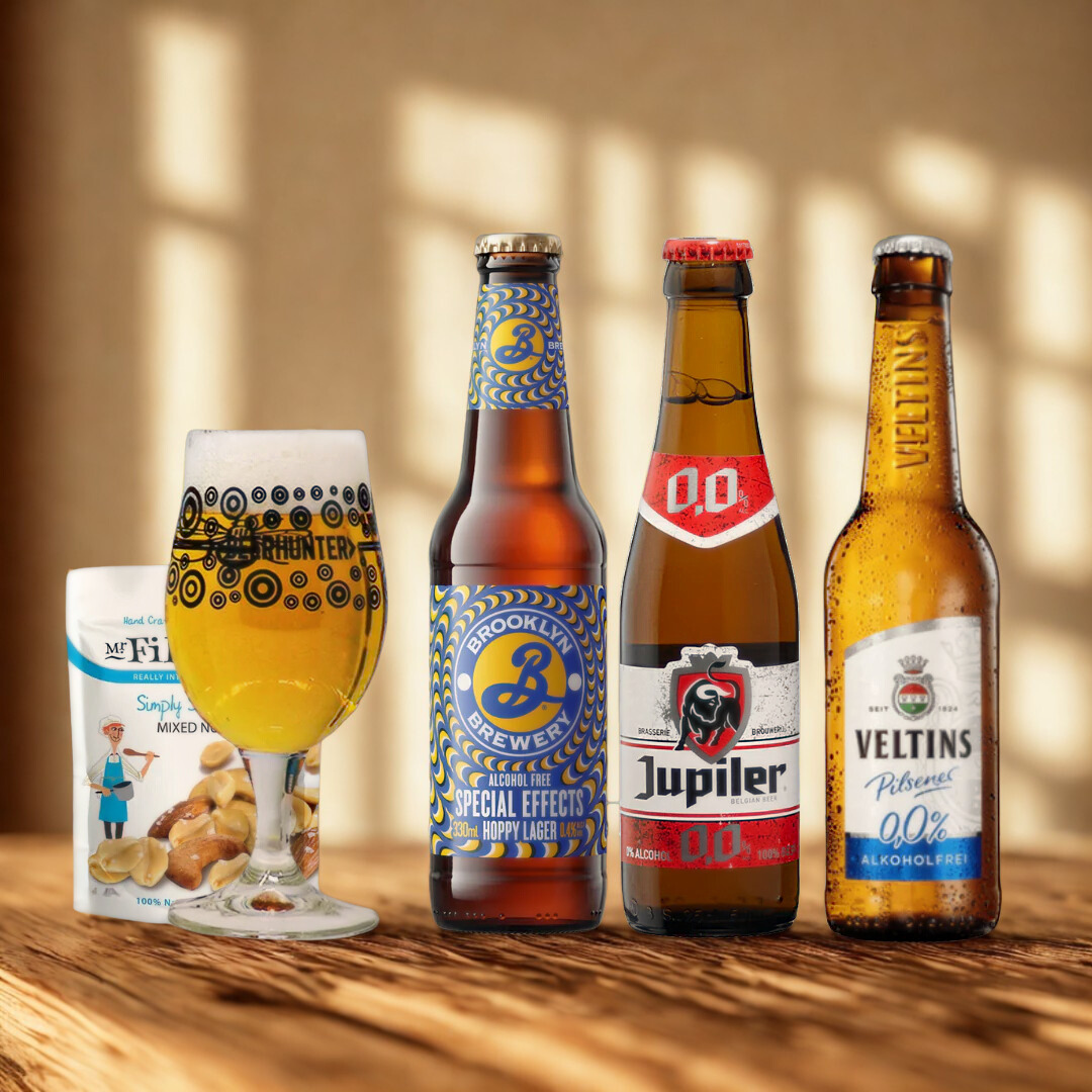 Alcohol Free Mixed Beer Gift Set with Branded Glass (3 Pack)