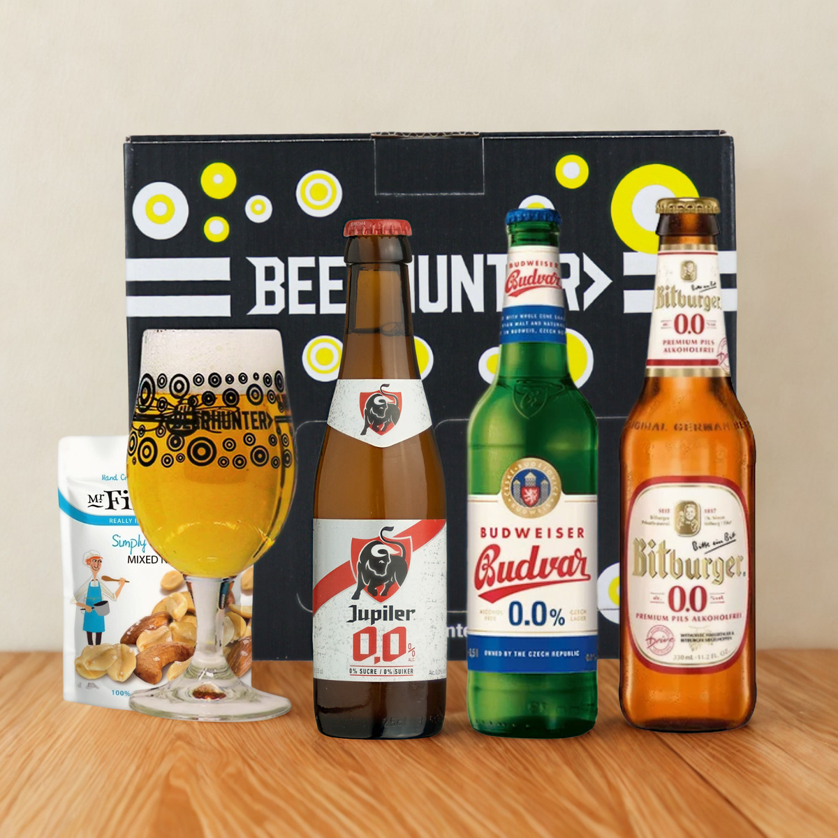Alcohol Free Mixed Beer Gift Set with Branded Glass (3 Pack)