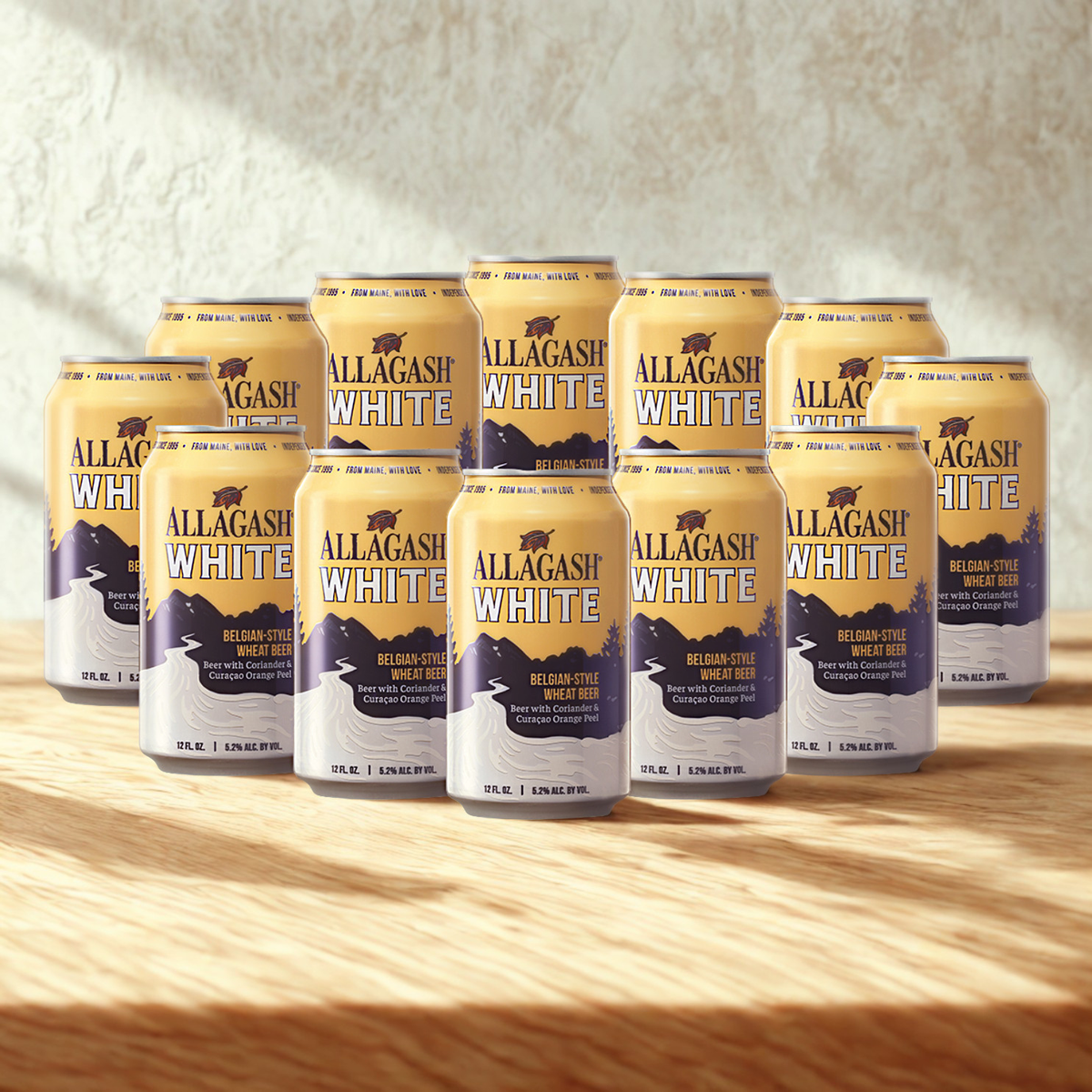 Allagash White Belgian-Style Wheat Beer - American Craft Witbier - (8 Pack)