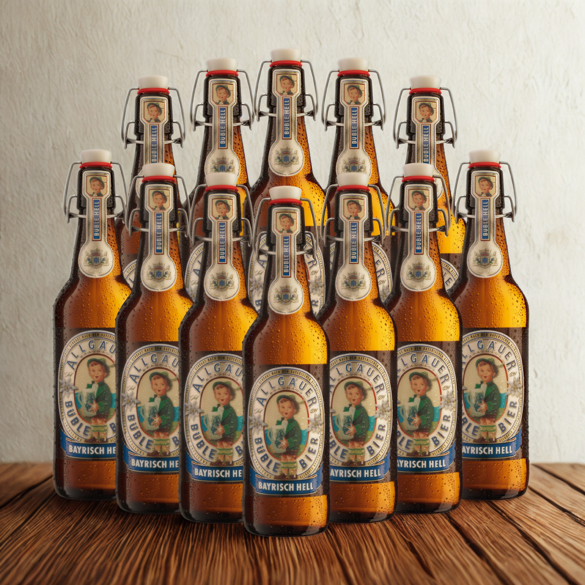 Allgäuer Brauhaus Bayrisch Hell German Lager 500ml Bottles – 4.7% ABV (Multipack)