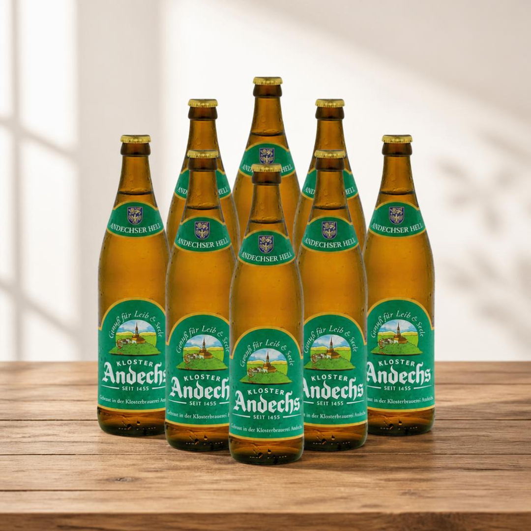 Andechs Andechser Hell German Lager 500ml Bottles - 4.8% ABV (Multipack)