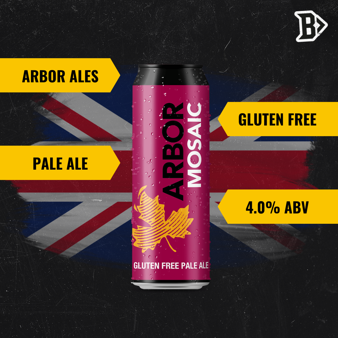 Arbor Ales British Mosaic Gluten Free Pale Ale 568ml Cans - 4.00% ABV (12 Pack) - BEERHUNTER