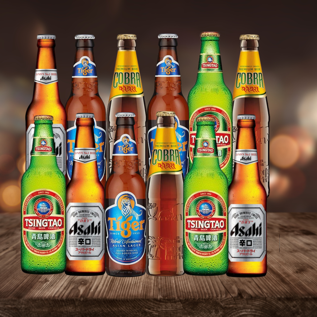 Asian Premium Lager Beer Mixed Case (12 Pack)