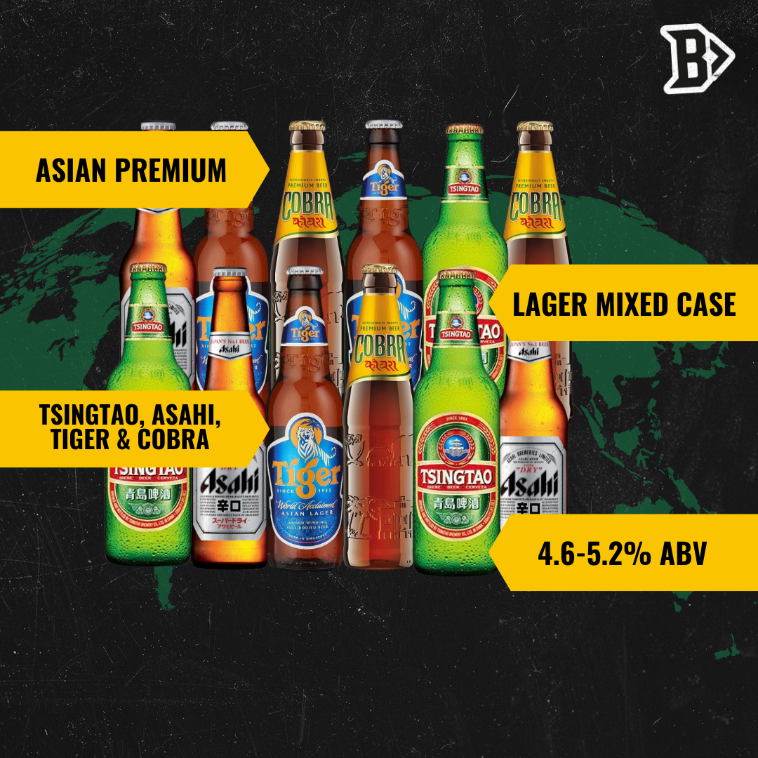 Asian Premium Lager Beer Mixed Case (12 Pack)