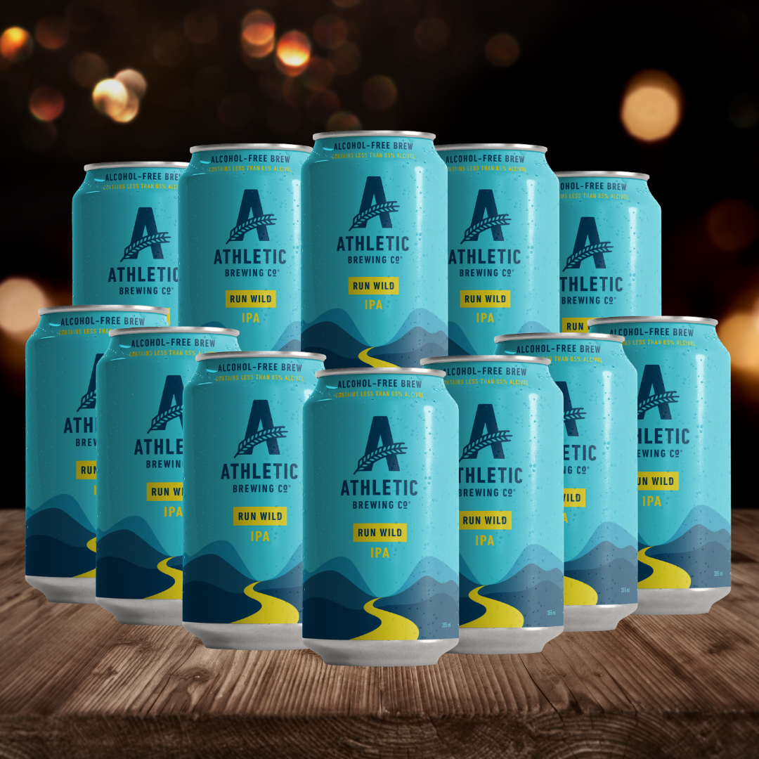 Athletic Brewing Co - Run Wild American Alcohol Free IPA 355ml Cans - 0.5% ABV (12 Pack) - BEERHUNTER