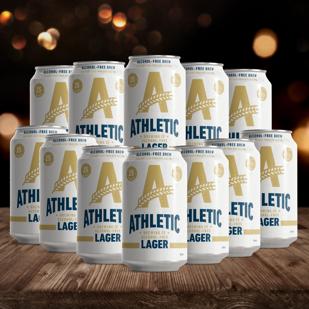 Athletic Brewing Co Alcohol Free Lager 355ml Cans - 0.5% ABV (12 Pack)  - BEERHUNTER