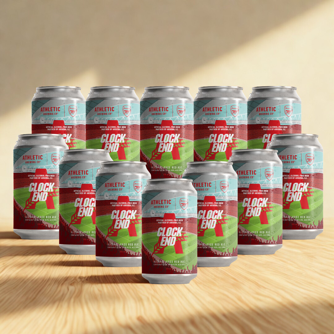 Athletic Brewing Arsenal Clock End Alcohol Free Red Ale - ABV 0.5% (12 Pack)