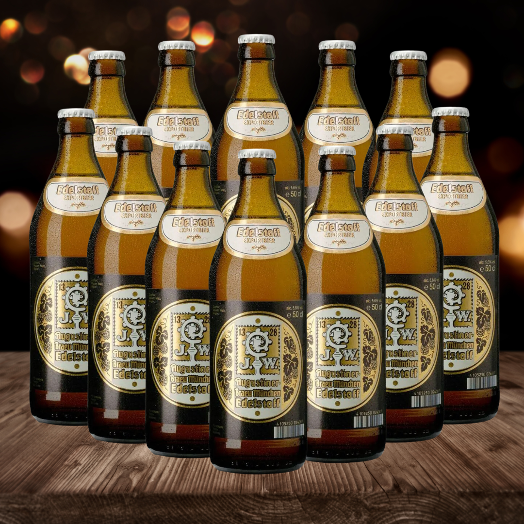 Augustiner Edelstoff German Lager 500ml Bottles - 5.6% ABV (12 Multipack) - BEERHUNTER