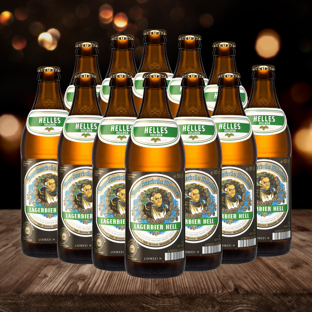 Augustiner Helles German Lager 500ml Bottles - 5.2% ABV (12 Multipack) - BEERHUNTER