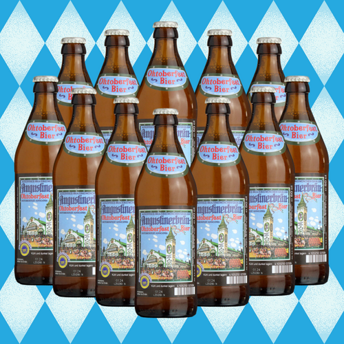 Augustiner München Oktoberfest Beer 500ml Bottles (12 Pack) - 6.3% ABV - BEERHUNTER