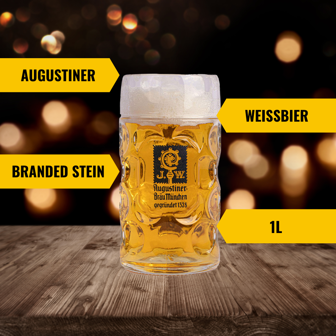Augustiner Official 1 Litre Branded Stein - BEERHUNTER