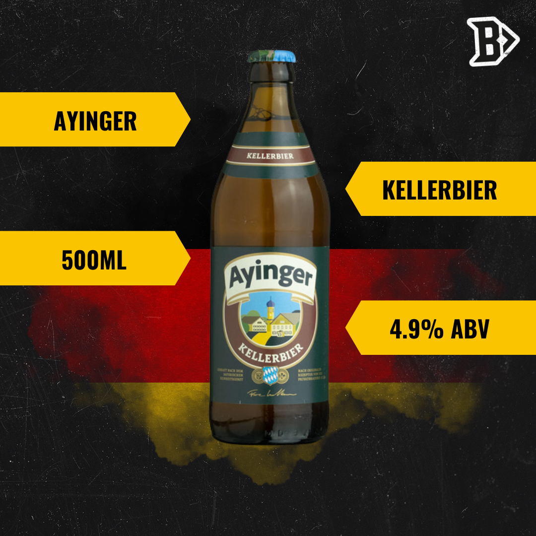 Ayinger Kellerbier 500ml Bottles - 4.9% ABV (12 Pack) - BEERHUNTER