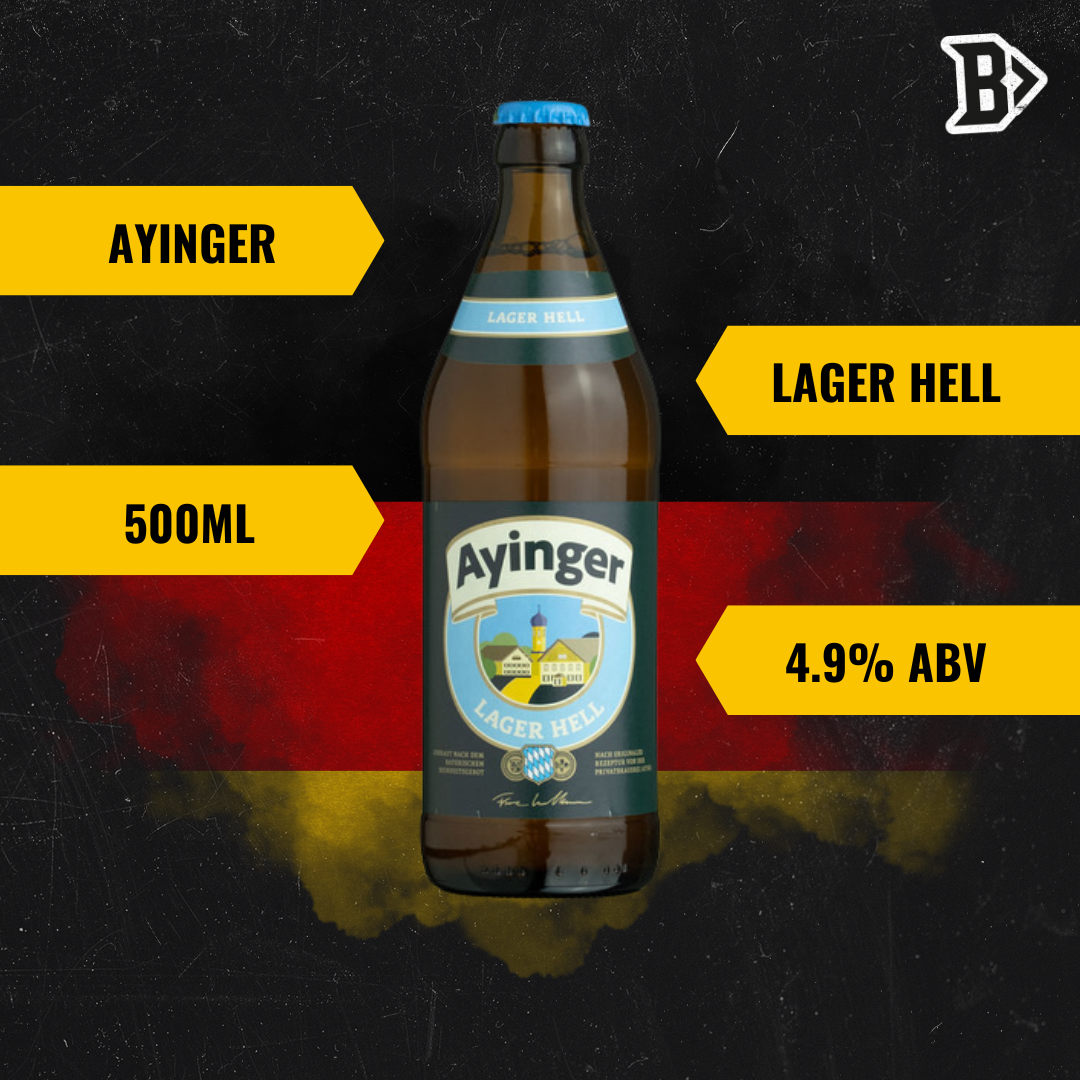 Ayinger Lager Hell 500ml Bottles - 4.9% ABV (12 Pack) - BEERHUNTER