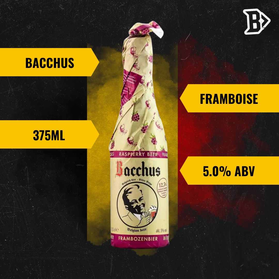 Bacchus Framboise (Raspberry) Belgian Craft Beer Case 5.0% ABV -375ml Bottles (12 Pack) - BEERHUNTER