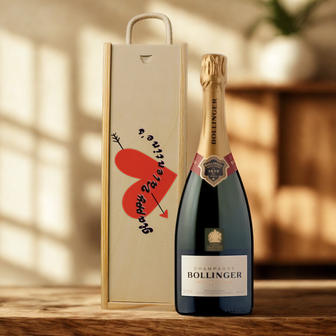 Personalised Moet & Chandon Champagne Gift Set in Wooden Presentation Gift Box - 75cl