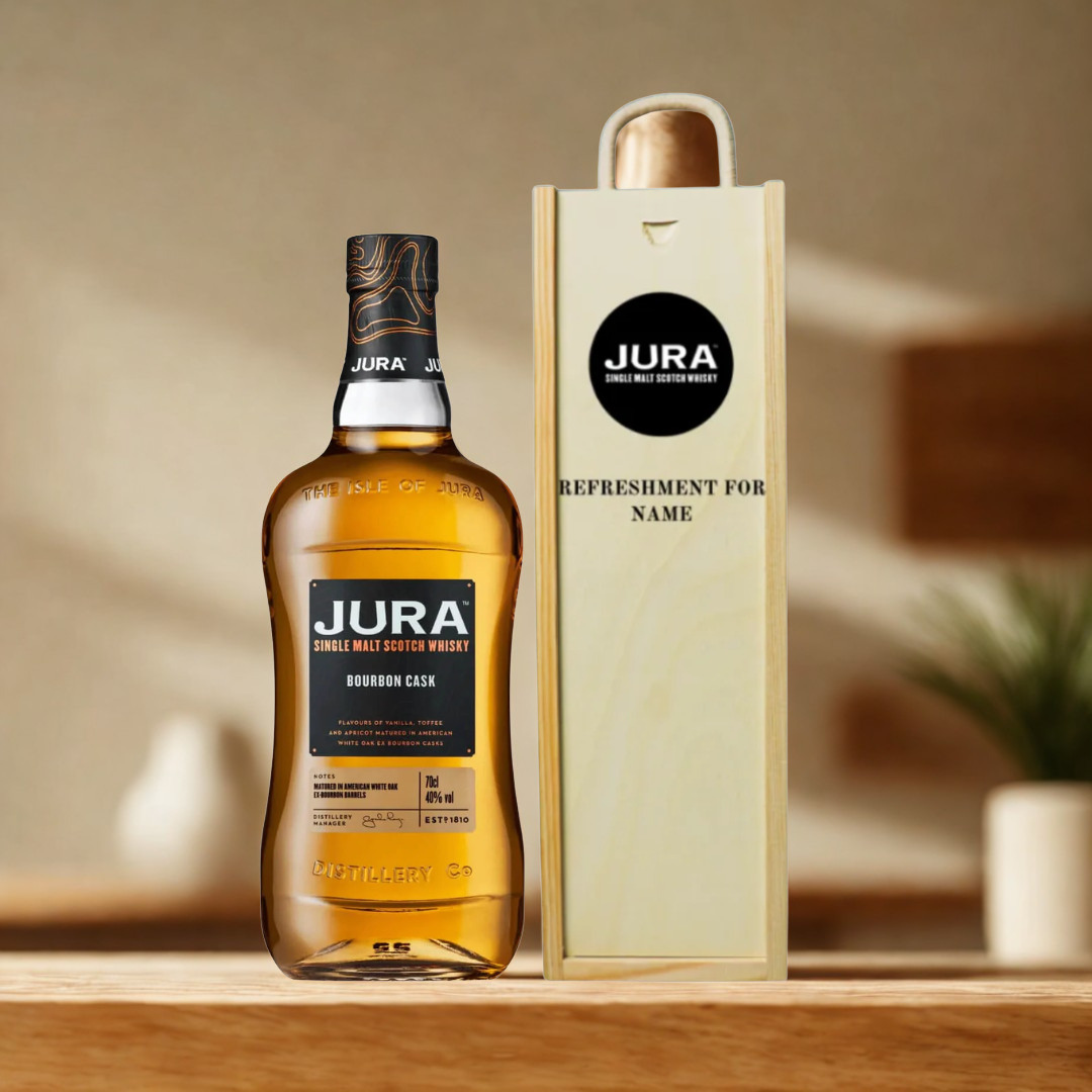 Personalised Jura Single Malt Scotch Whisky Gift Set - 40% ABV (70cl)