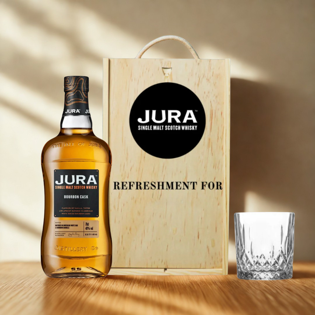 Personalised Jura Single Malt Scotch Whisky Gift Set - 40% ABV (70cl)
