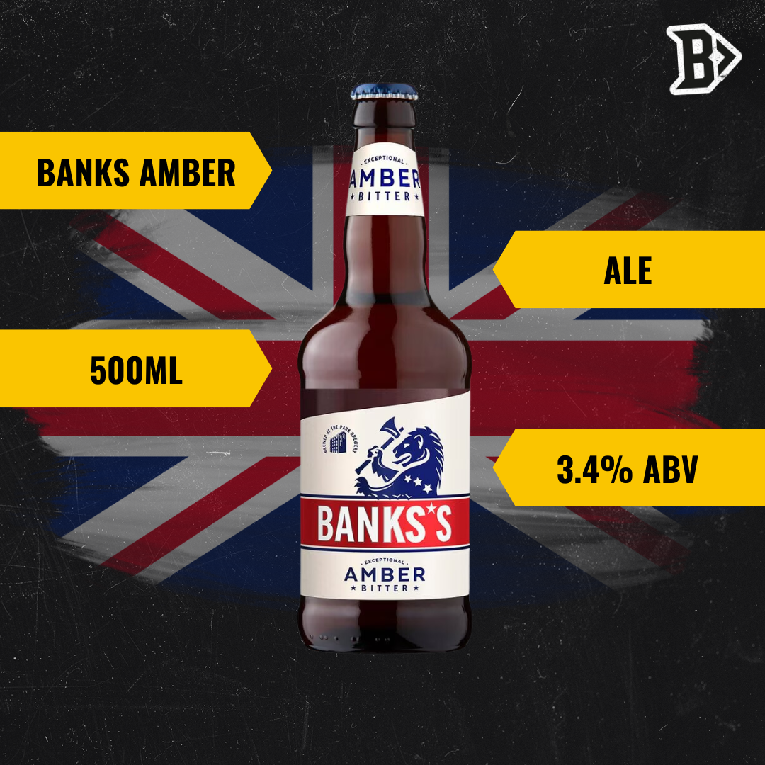 Banks Amber Ale 12 pack 500ml Bottles (3.4%) - BEERHUNTER