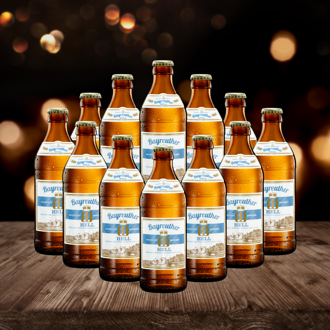 Bayreuther German Helles 330ml Bottles 4.9% ABV (12 Pack)