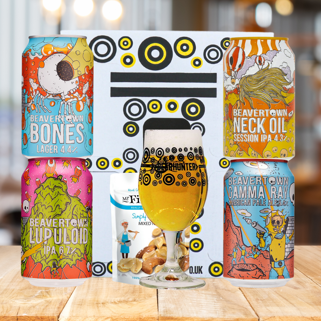 Beavertown British Breweries Craft Beer 4 Can Gift Pack with Glass - BEERHUNTER