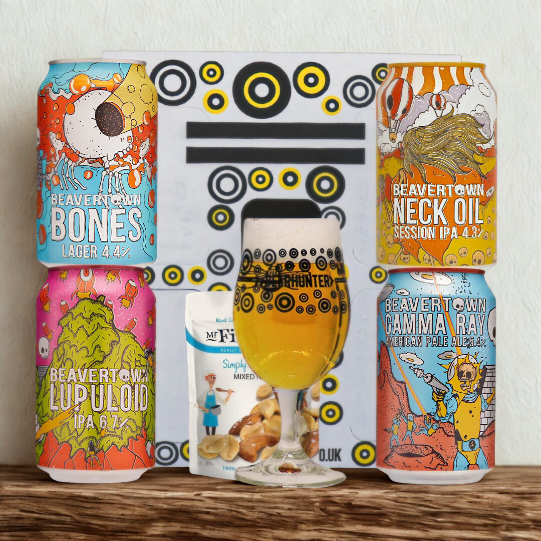 Beavertown British Breweries Craft Beer 4 Can Gift Pack with Glass
