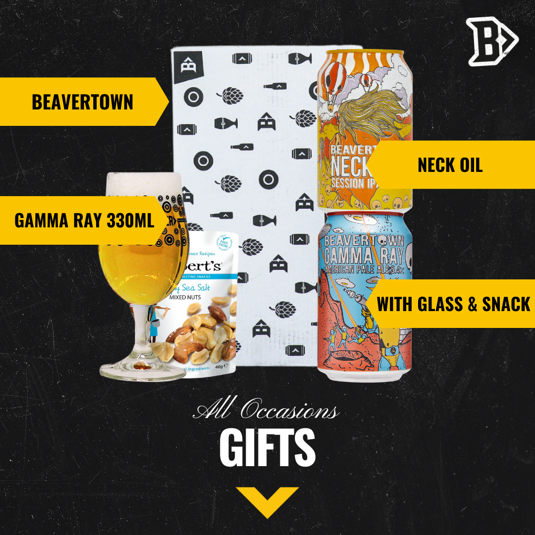 Beavertown British Craft Beer 2 Can Gift Set with Beerhunter Glass (330ml Cans) - BEERHUNTER