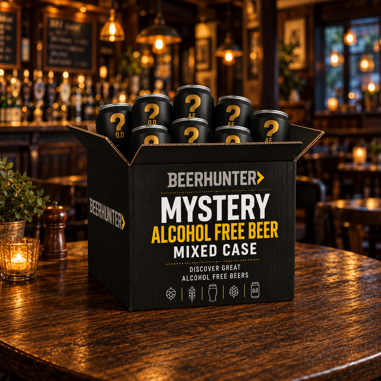 Alcohol Free Mystery Beer Case (12 Pack) – Mystery Beer Selection | IPA, Pale Ale, Lager (OUT OF DATE)