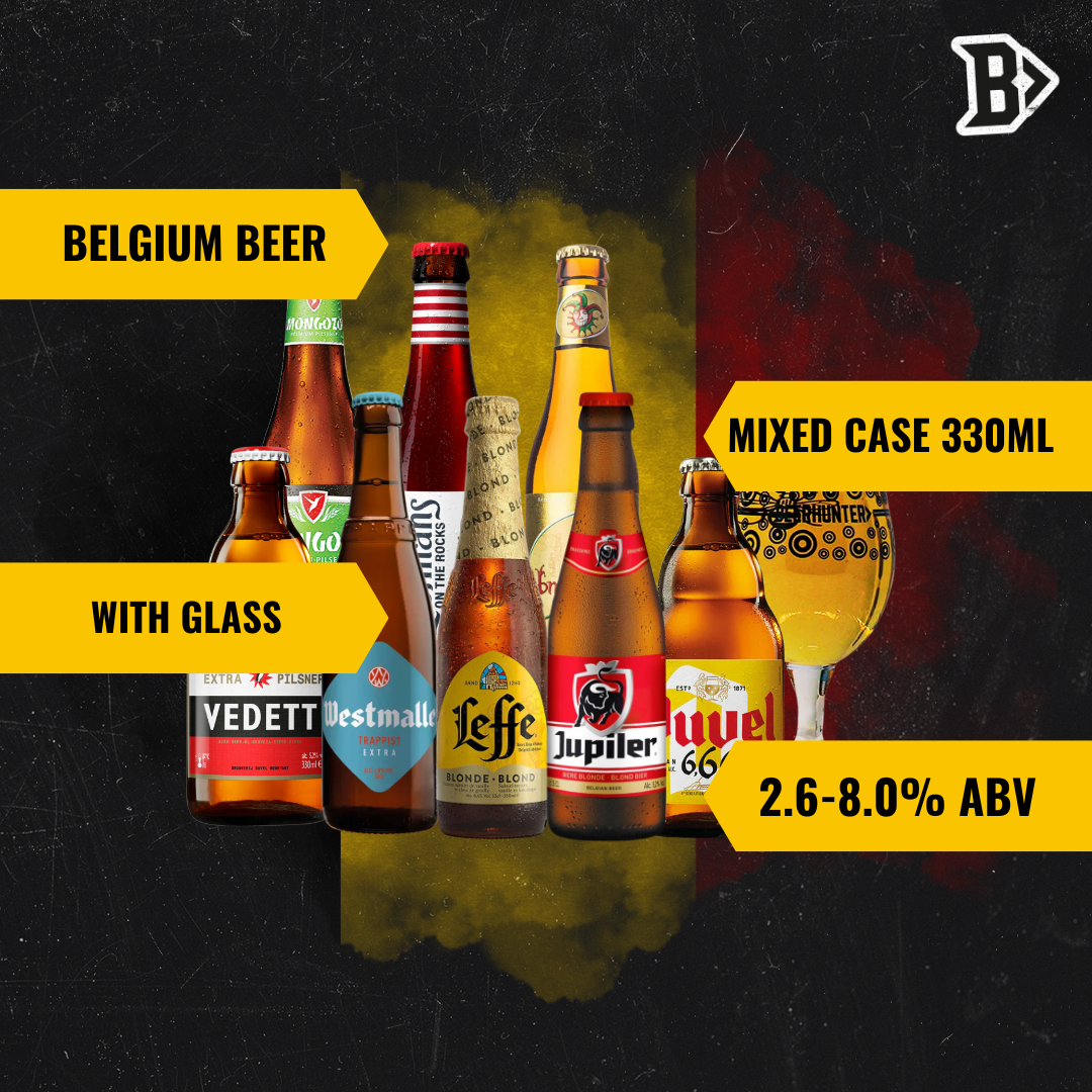 Belgium Breweries Craft Beer 330ml Mixed Beer Selection with Glass (8 Pack) - BEERHUNTER