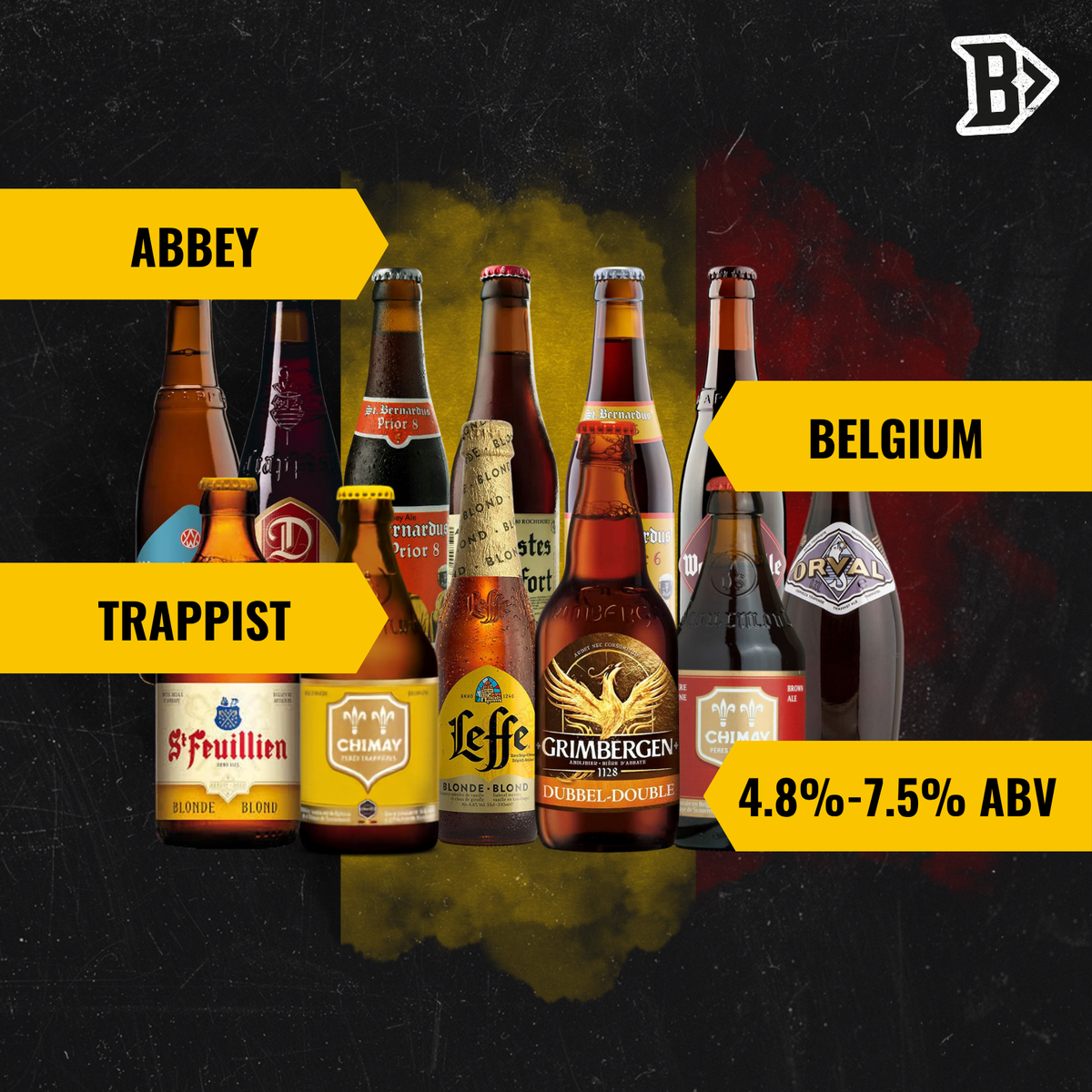 Best of Belgian Trappist and Abbey Beer Mixed Beer Case (12 Pack)