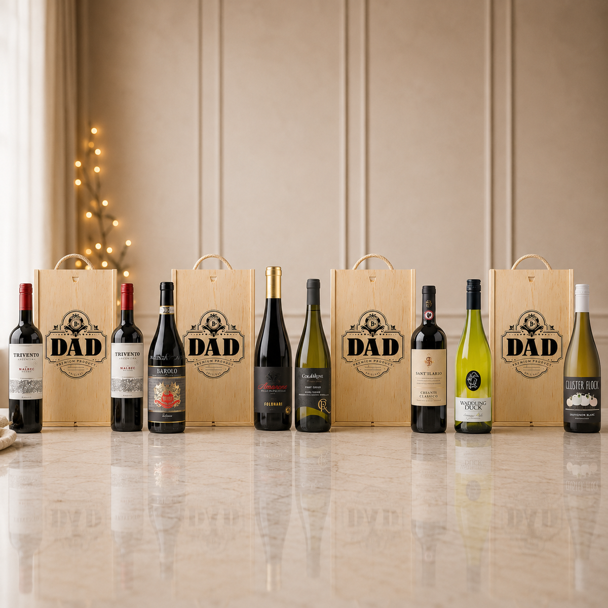 Best Dad Wine Gift Set – Premium Red &amp; White Wine Selection