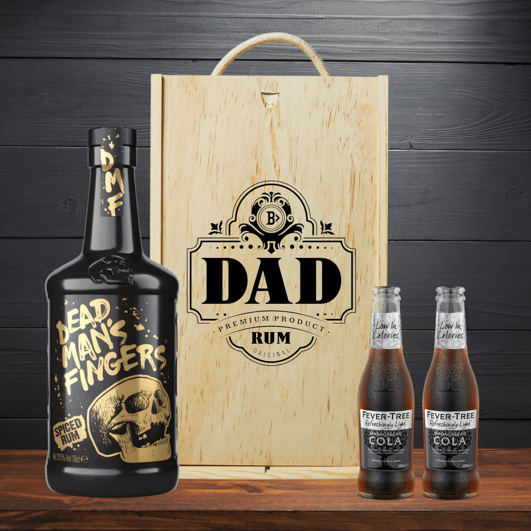 Best Dad Dead Mans Fingers Spiced Rum Gift Set with Fever-Tree Cola - 70cl - BEERHUNTER