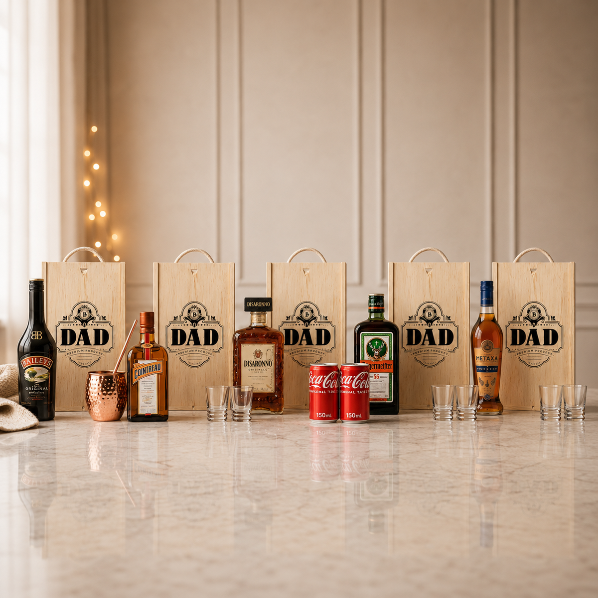 Best Dad Aperitif &amp; Liqueur Gift Set – Premium Spirits Selection with Glasses