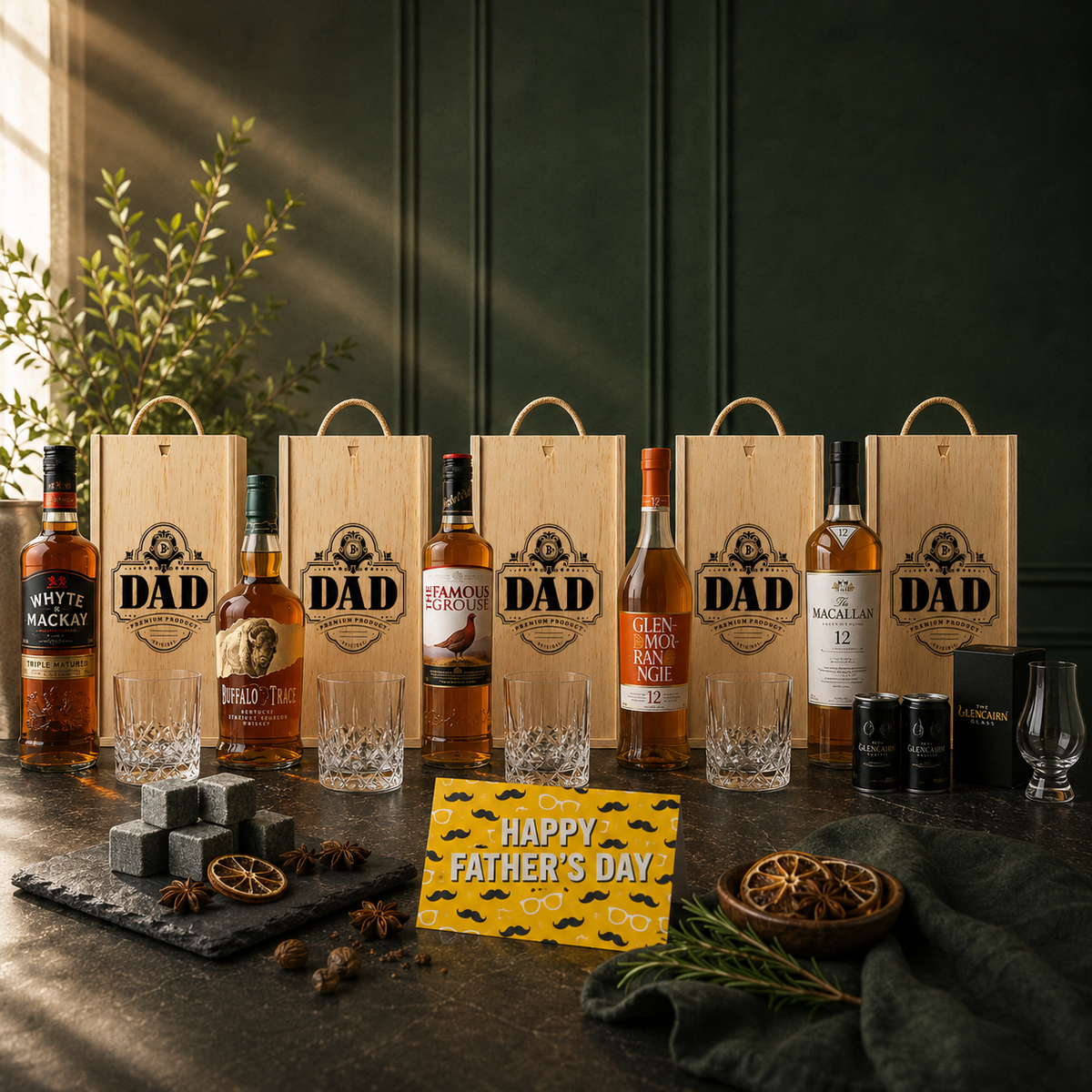 Best Dad Whisky Gift Set with Glass – Premium Whisky Selection 70cl