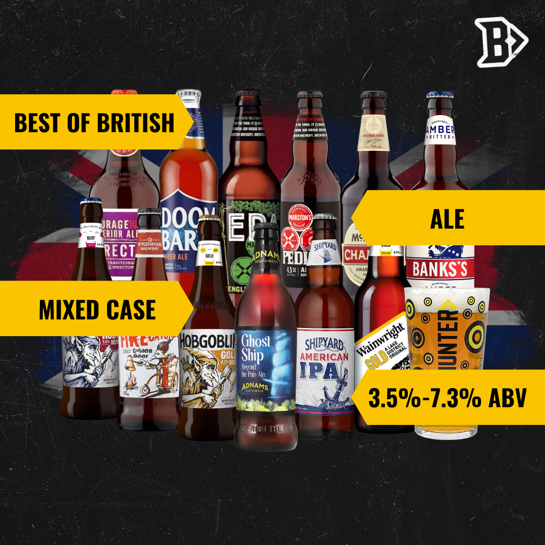 Best of British Ale Mixed Case with Beerhunter Glass (12 Pack) - BEERHUNTER