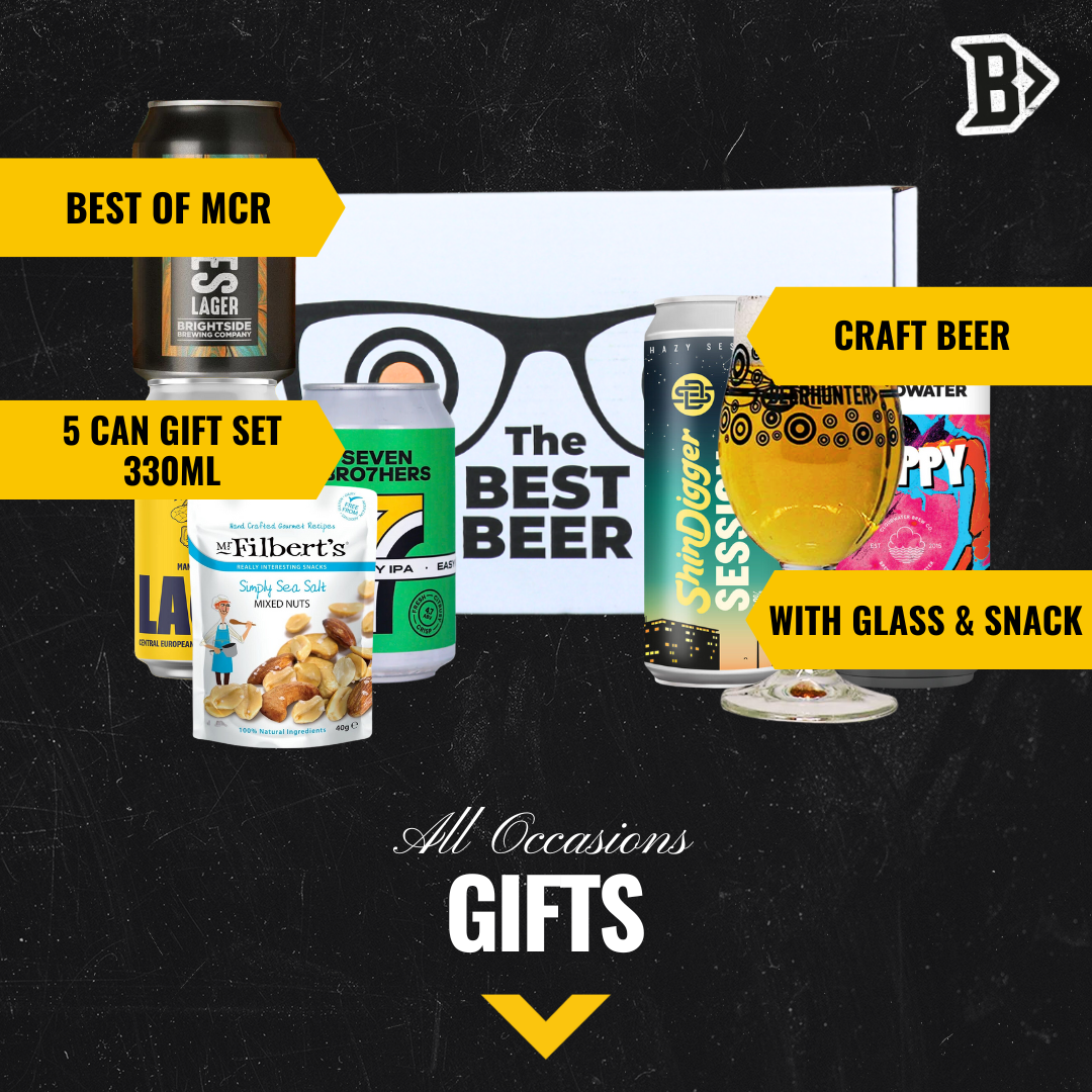 Best of Manchester Craft Beer 5 Can Gift Pack with Glass - BEERHUNTER