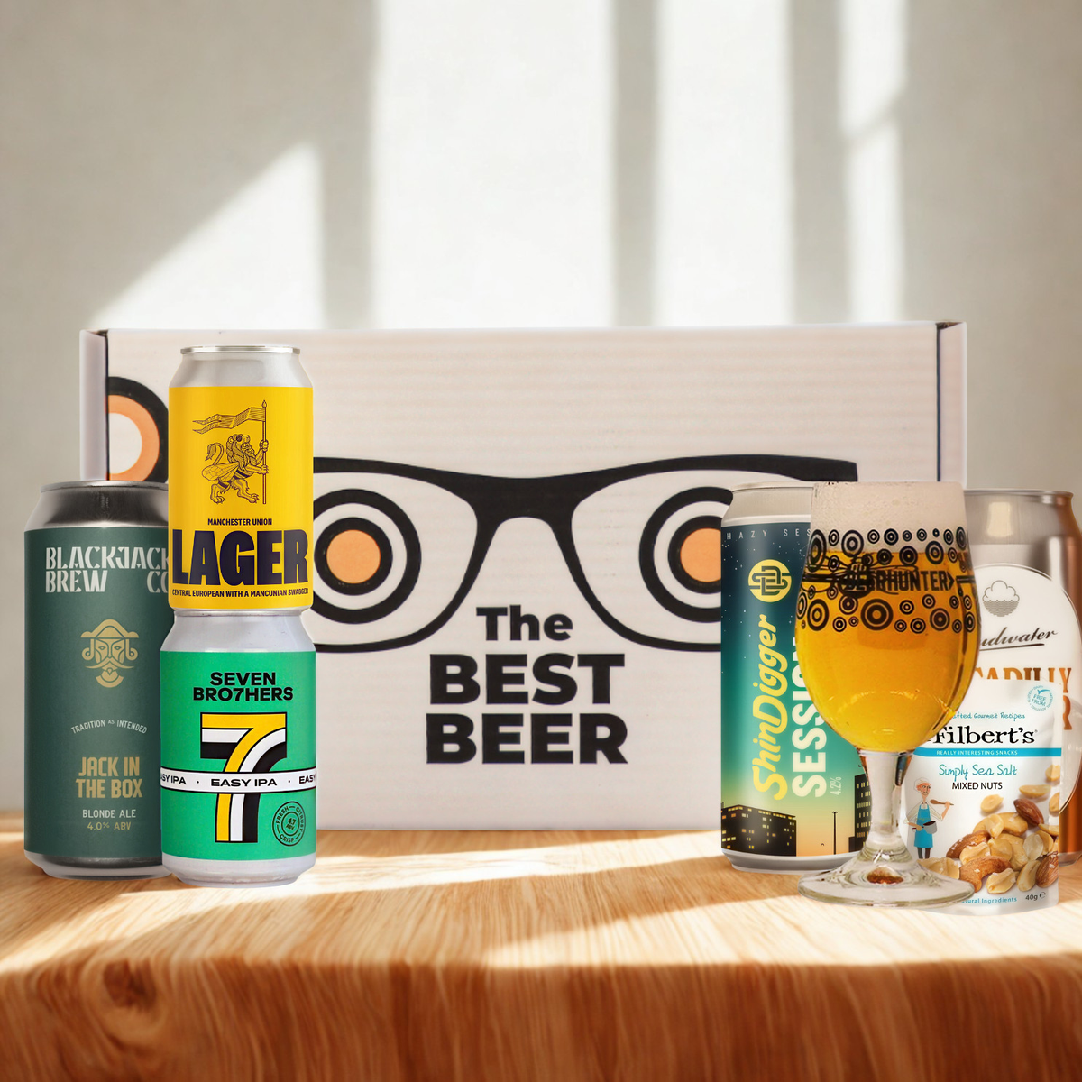 Best of Manchester Craft Beer 5 Can Gift Pack with Glass