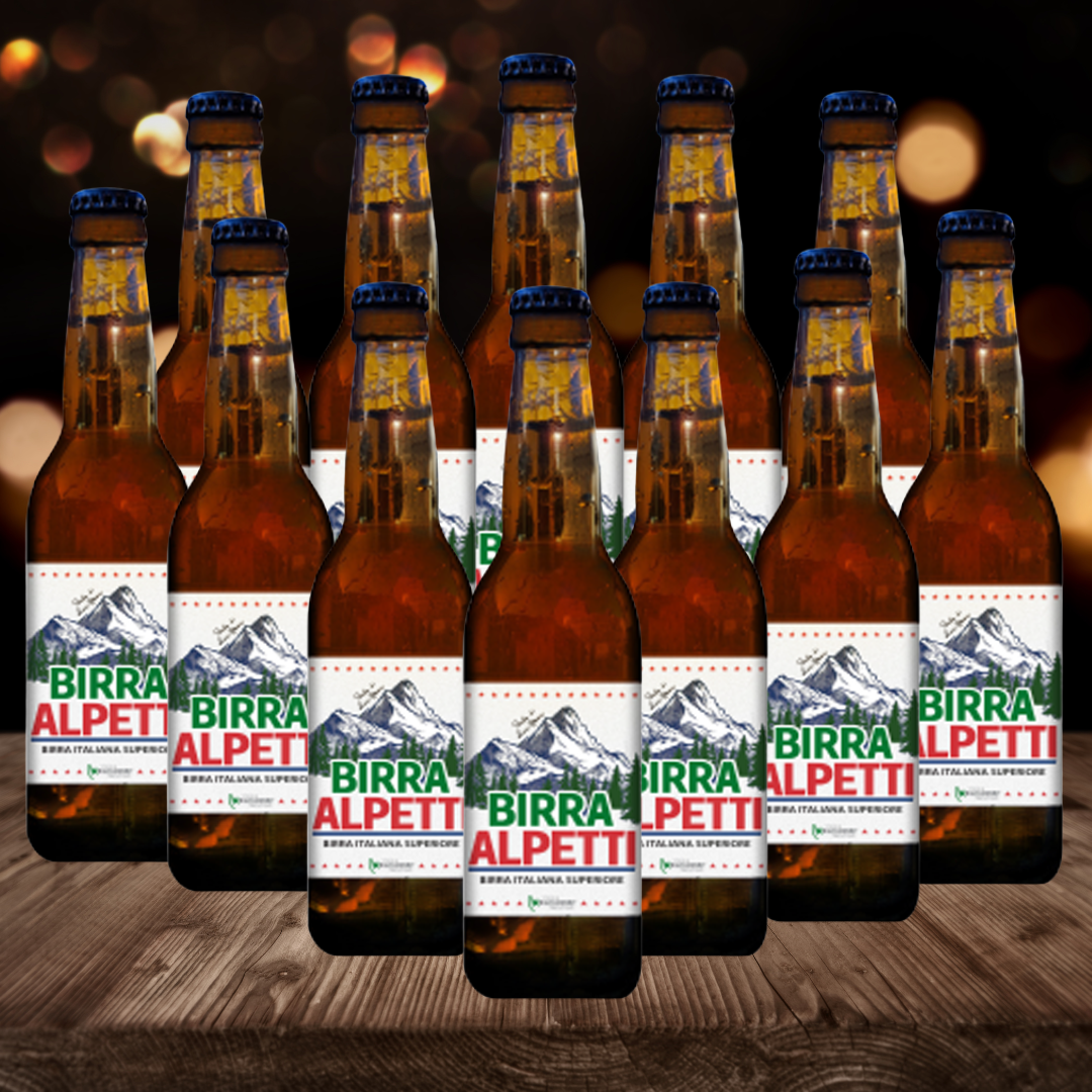 Birra Alpetti Italian Lager 330ml Bottles - 4.7% ABV (12 Pack)