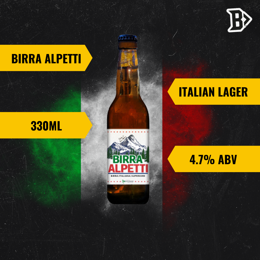 Birra Alpetti Italian Lager 330ml Bottles - 4.7% ABV (12 Pack)