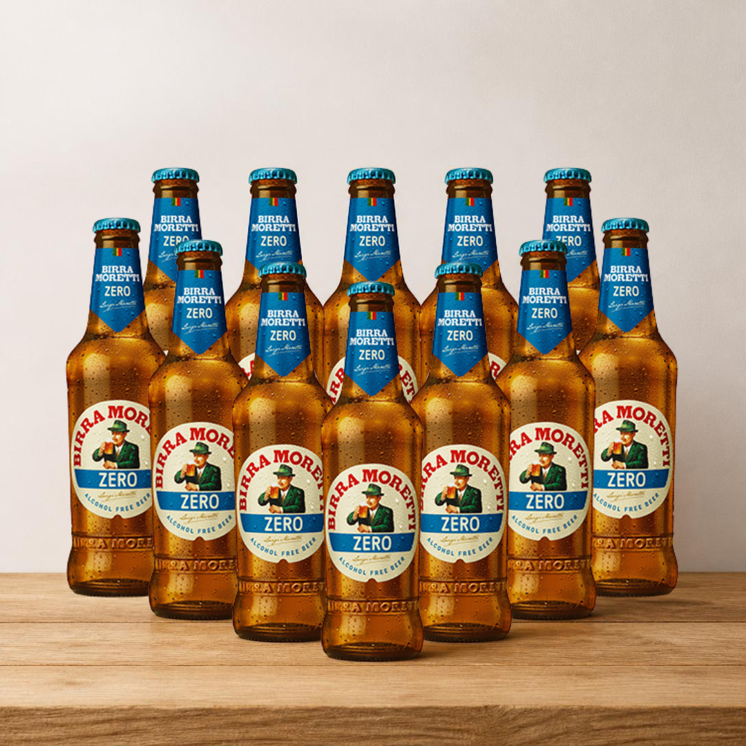 Birra Moretti Zero Alcohol Free Lager 330ml Bottles (Multipack) - 0.0% ABV