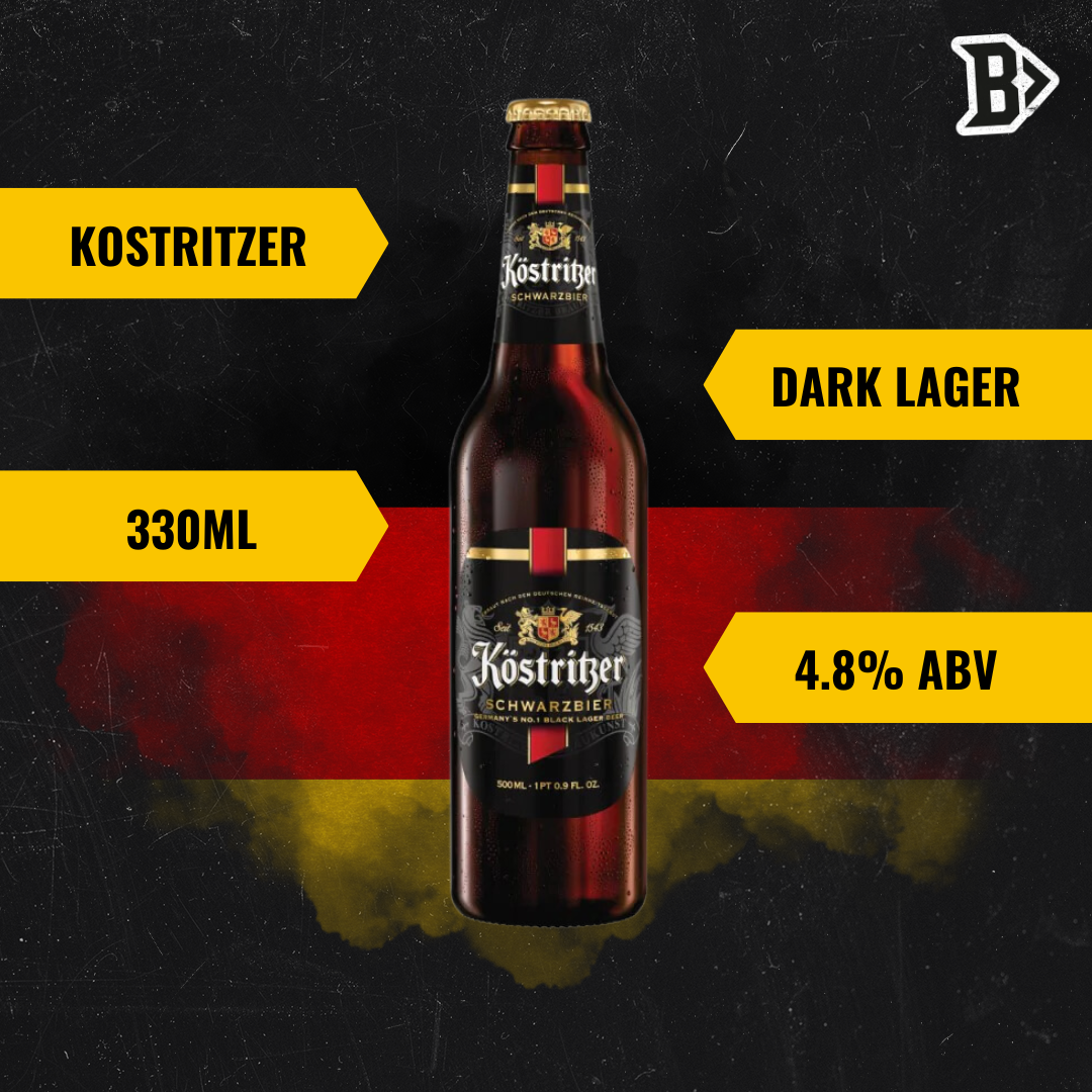 Bitburger Kostritzer Premium German Dark Lager 330ml Bottles - 4.8% ABV (12 Pack) - BEERHUNTER