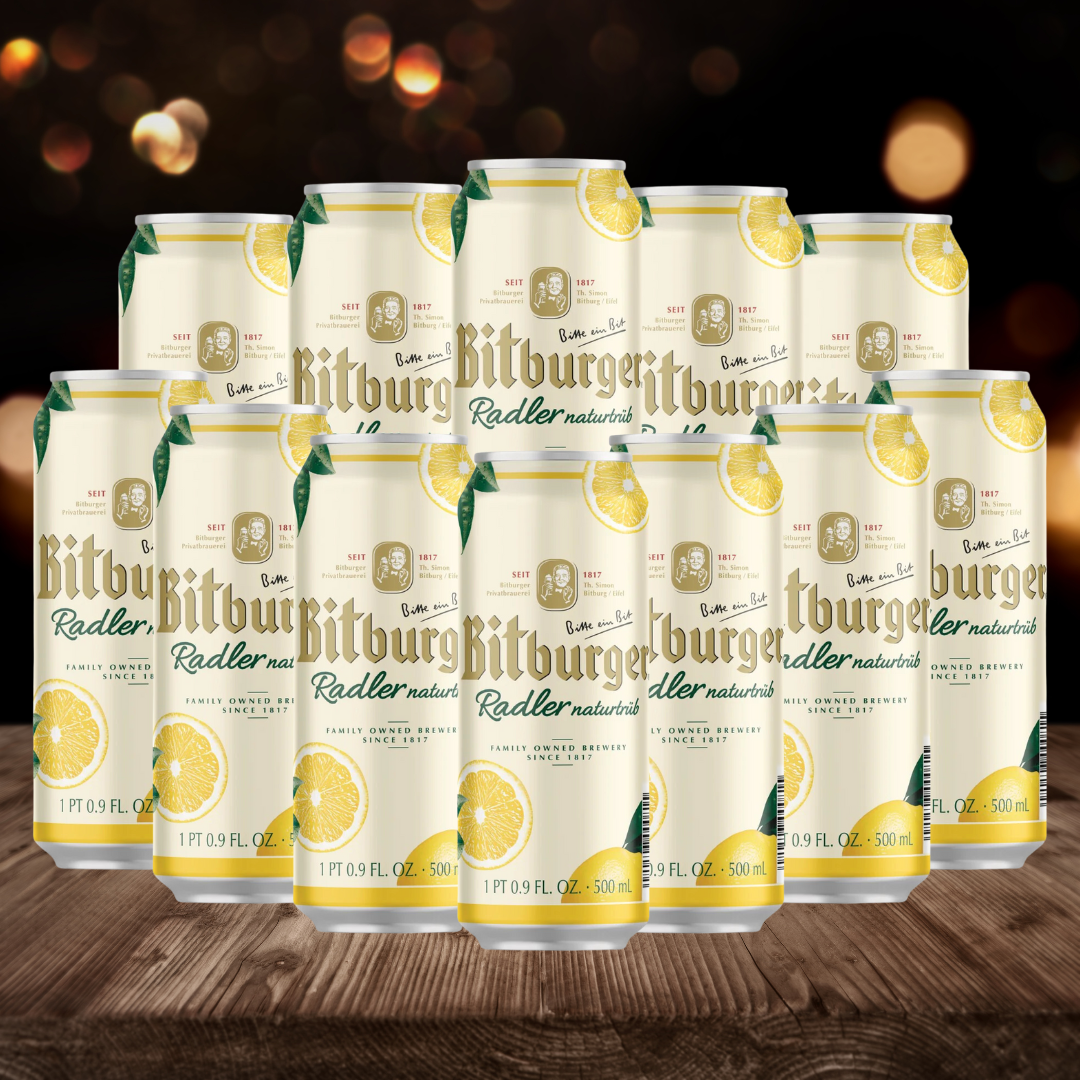 Bitburger Low Alcohol German Radler 500ml Cans (12 Pack) - 2.5% ABV - BEERHUNTER