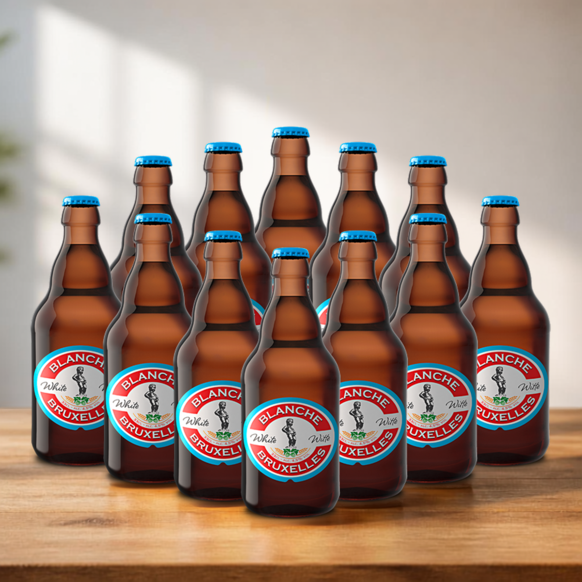 Blanche de Bruxelles Belgian Wheat Beer 330ml Bottles 4.5% ABV (Multipack)