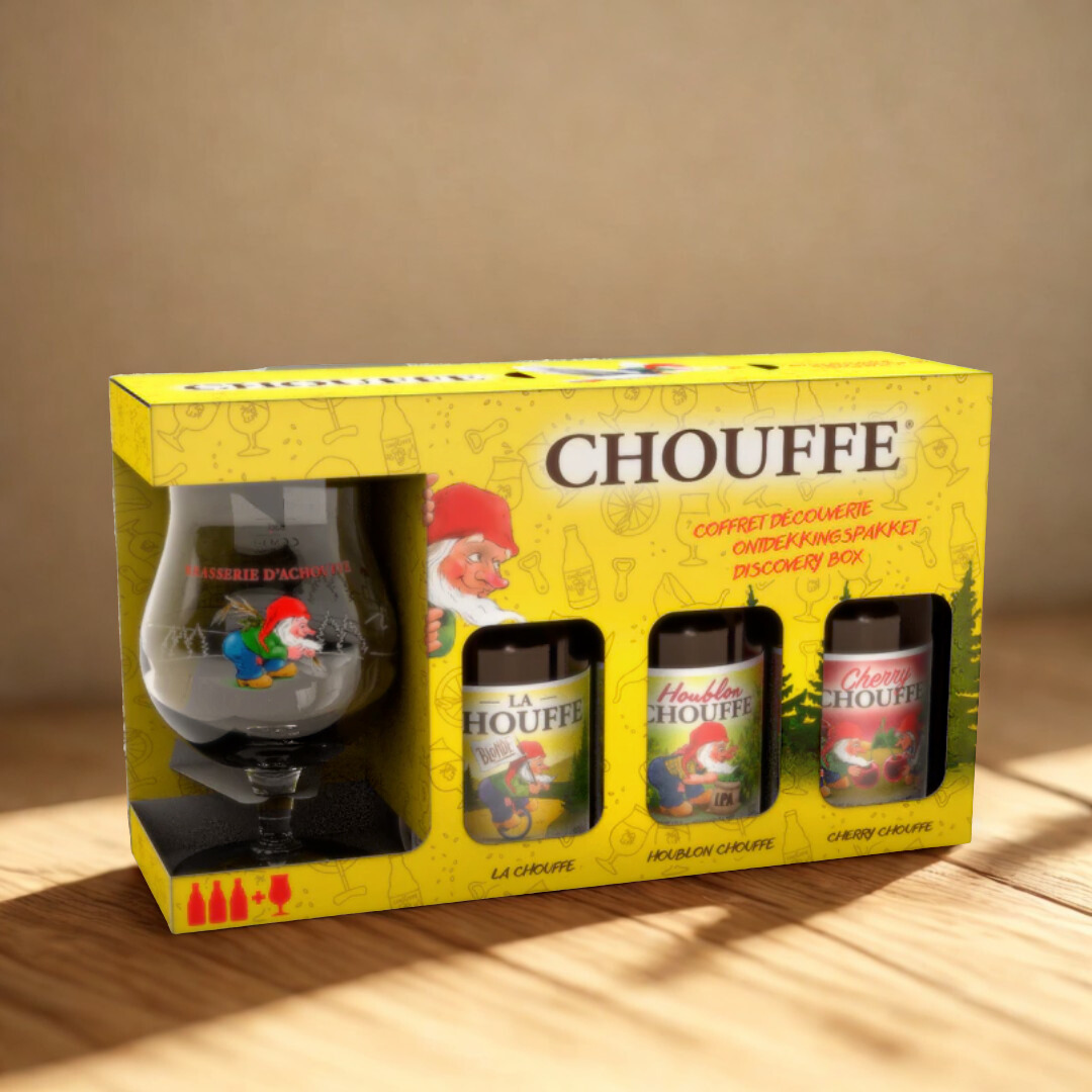 Brasserie d'Achouffe Belgian Beer Gift Set with Chalice Glass