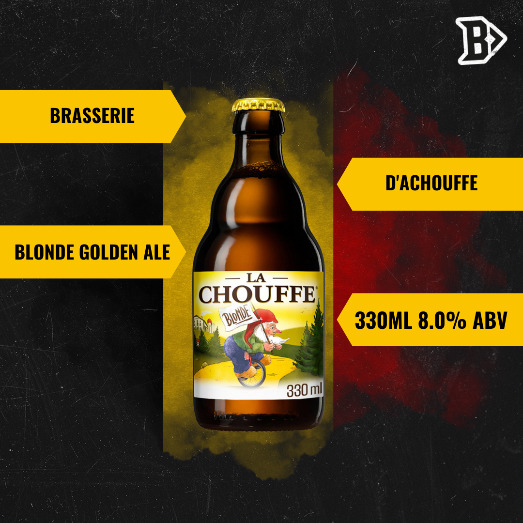 Brasserie d’Achouffe La Chouffe Belgian Blond Beer 330ml Bottles - 8.0% ABV (12 Multipack) - BEERHUNTER