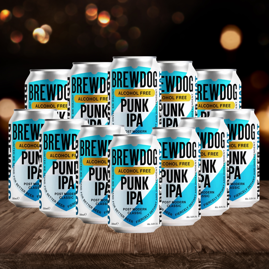 BrewDog Punk AF Alcohol Free IPA 330ml Cans 0.5% ABV (12 Pack) - BEERHUNTER