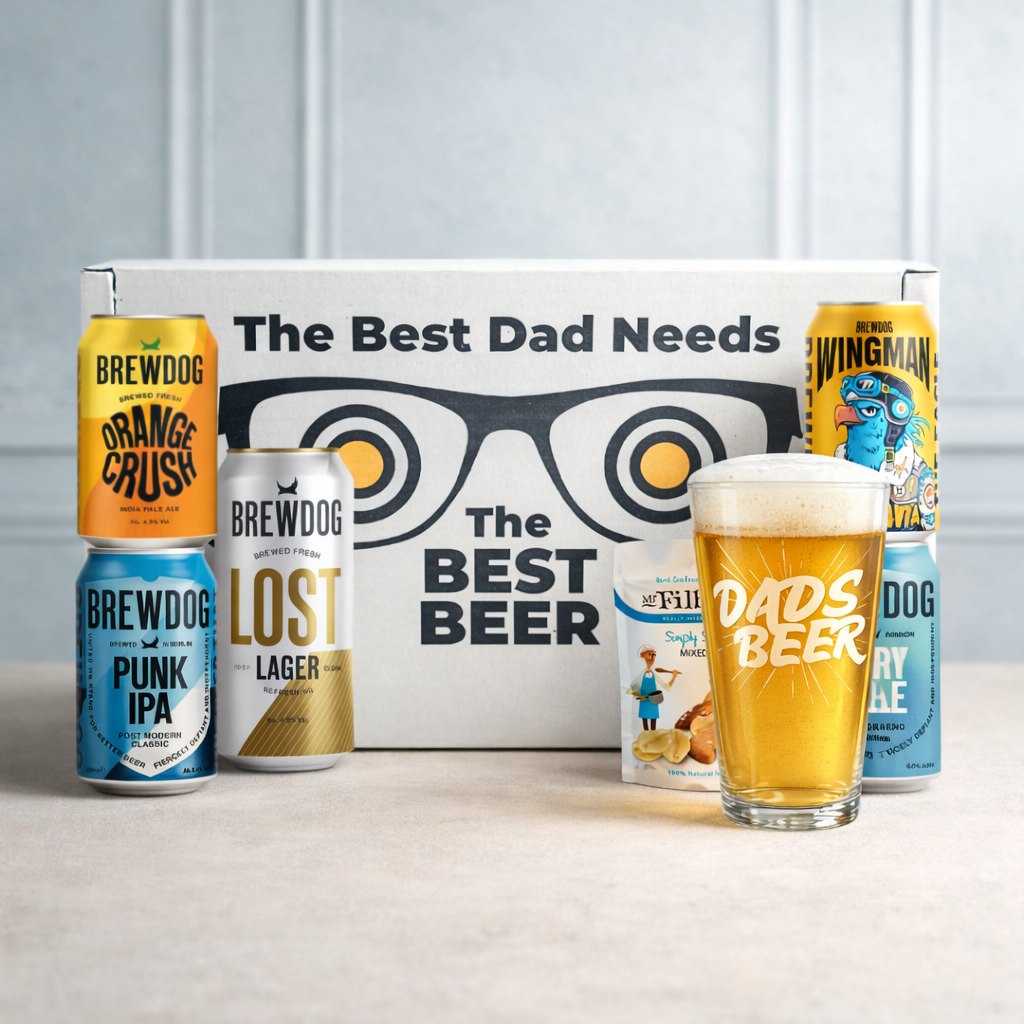 BrewDog Craft Beer “Best Dad” Gift Pack (5 Cans) with Dad’s Beer Glass